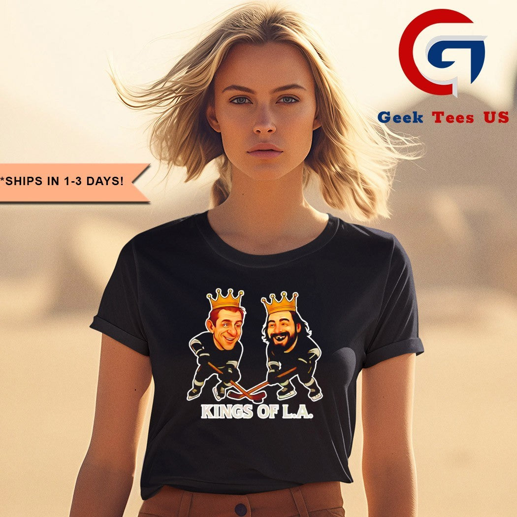 Anze Kopitar and Drew Doughty Kings Of L.A. Hockey caricatures shirt