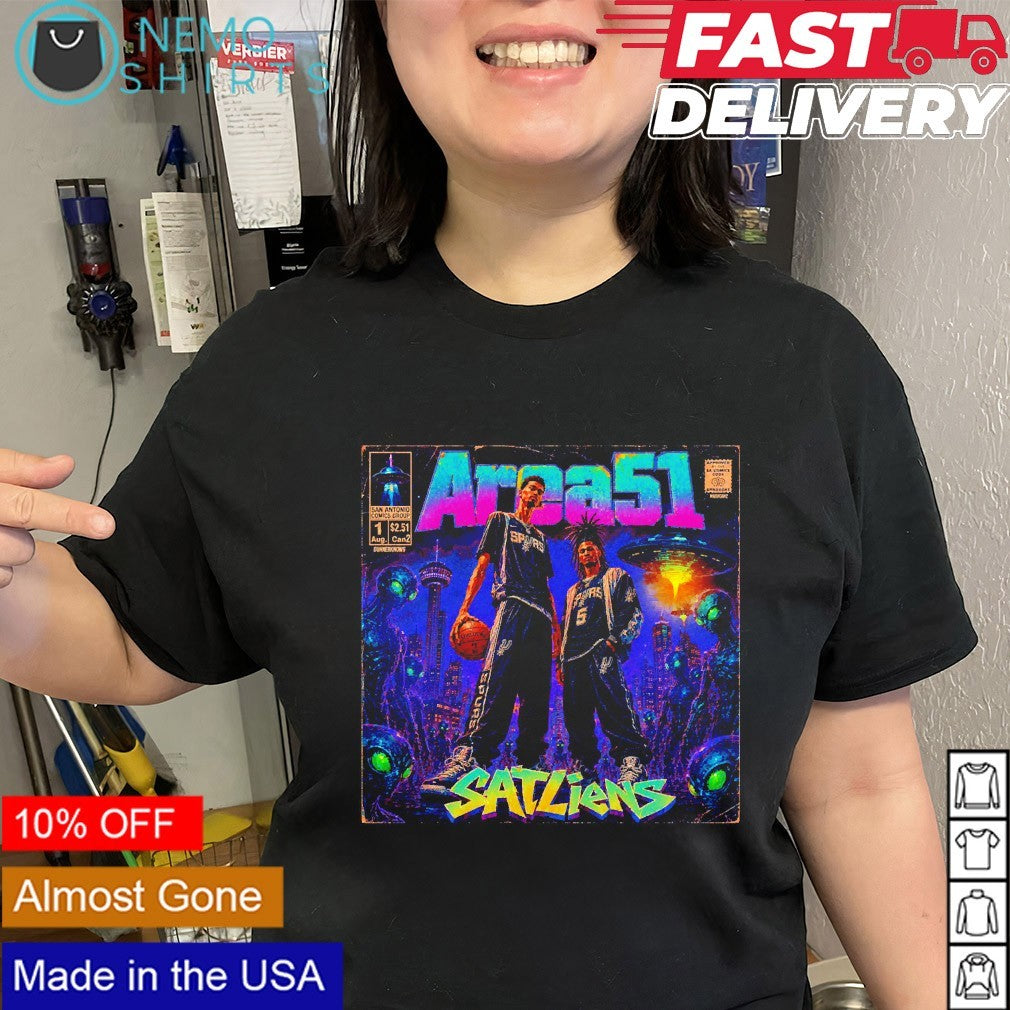 Area 51 Satliens Western Conference Finals Victor Wembanyama Stephon Castle shirt