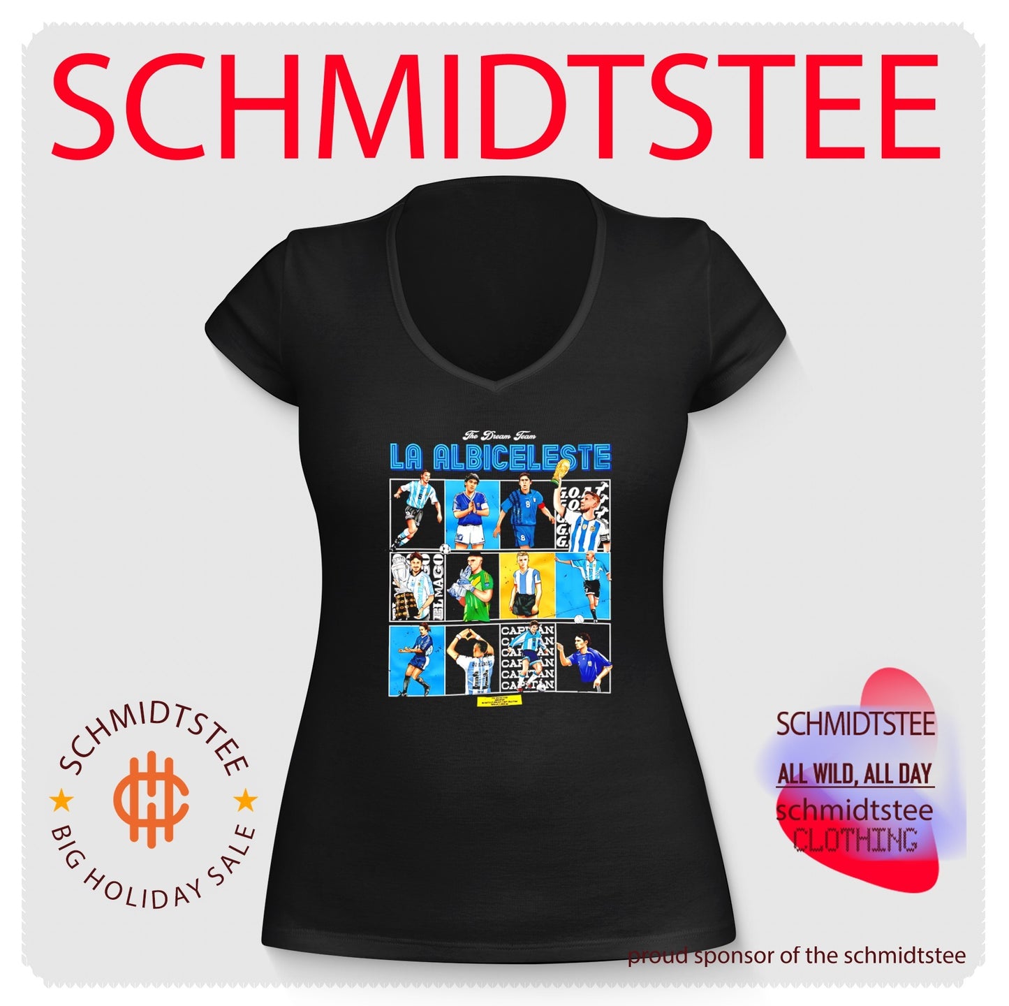 Argentina La Albiceleste the dream team team college frame illustration shirt