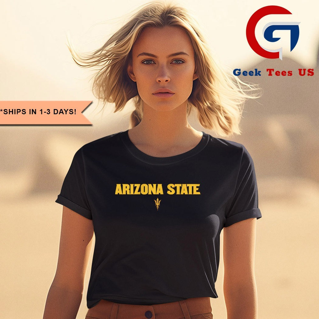Arizona State Sun Devils wordmark logo shirt