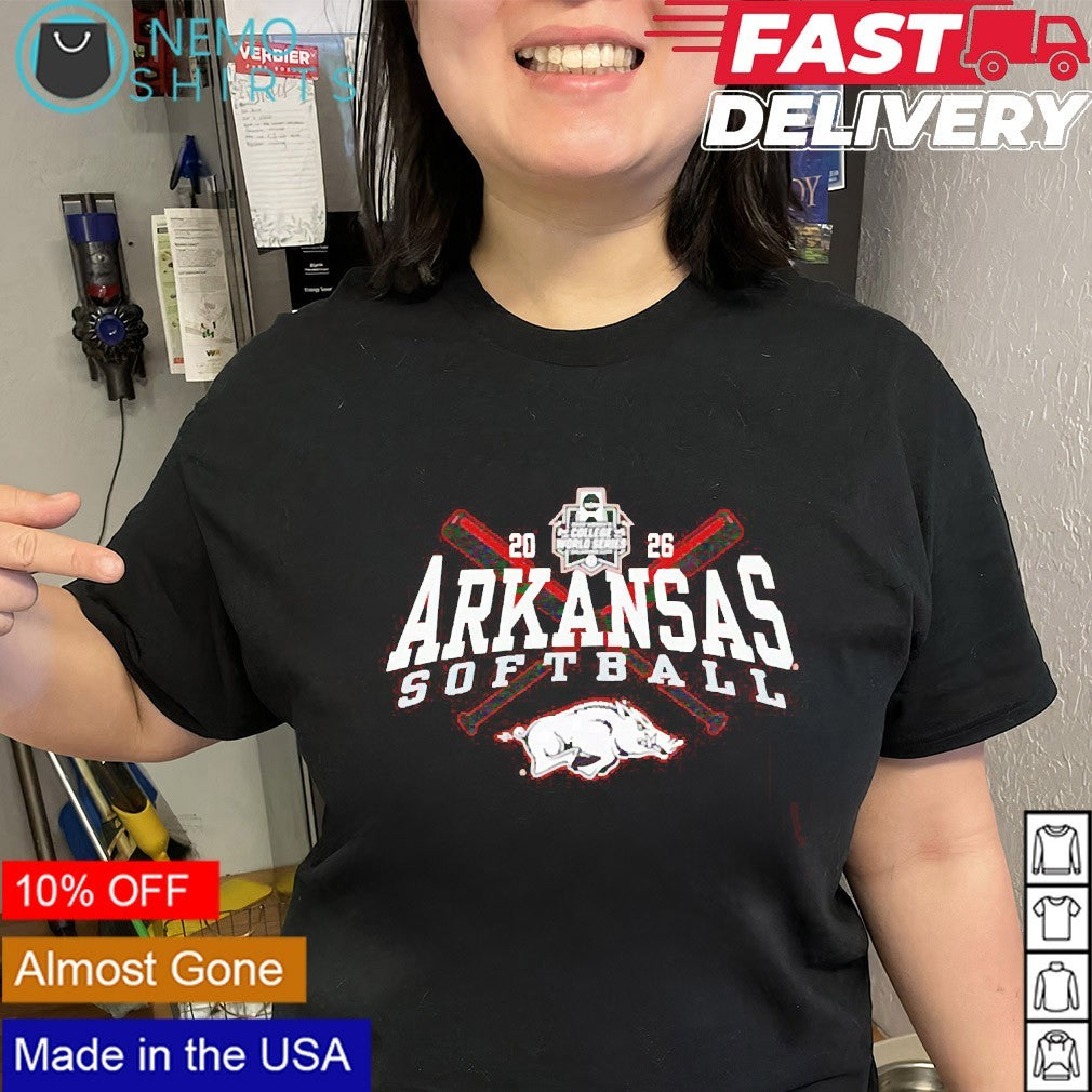 Arkansas Razorbacks softball 2026 Women’s College World Series cross bats shirt