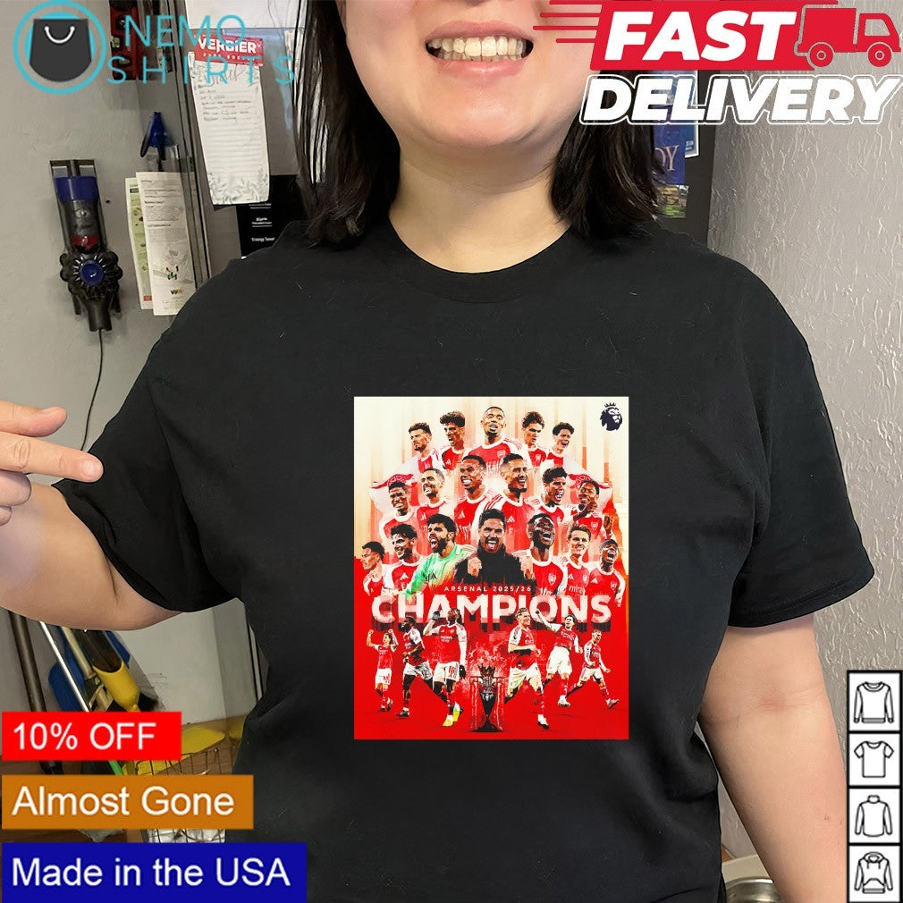 Arsenal FC 2025-26 are Champions victory shirt