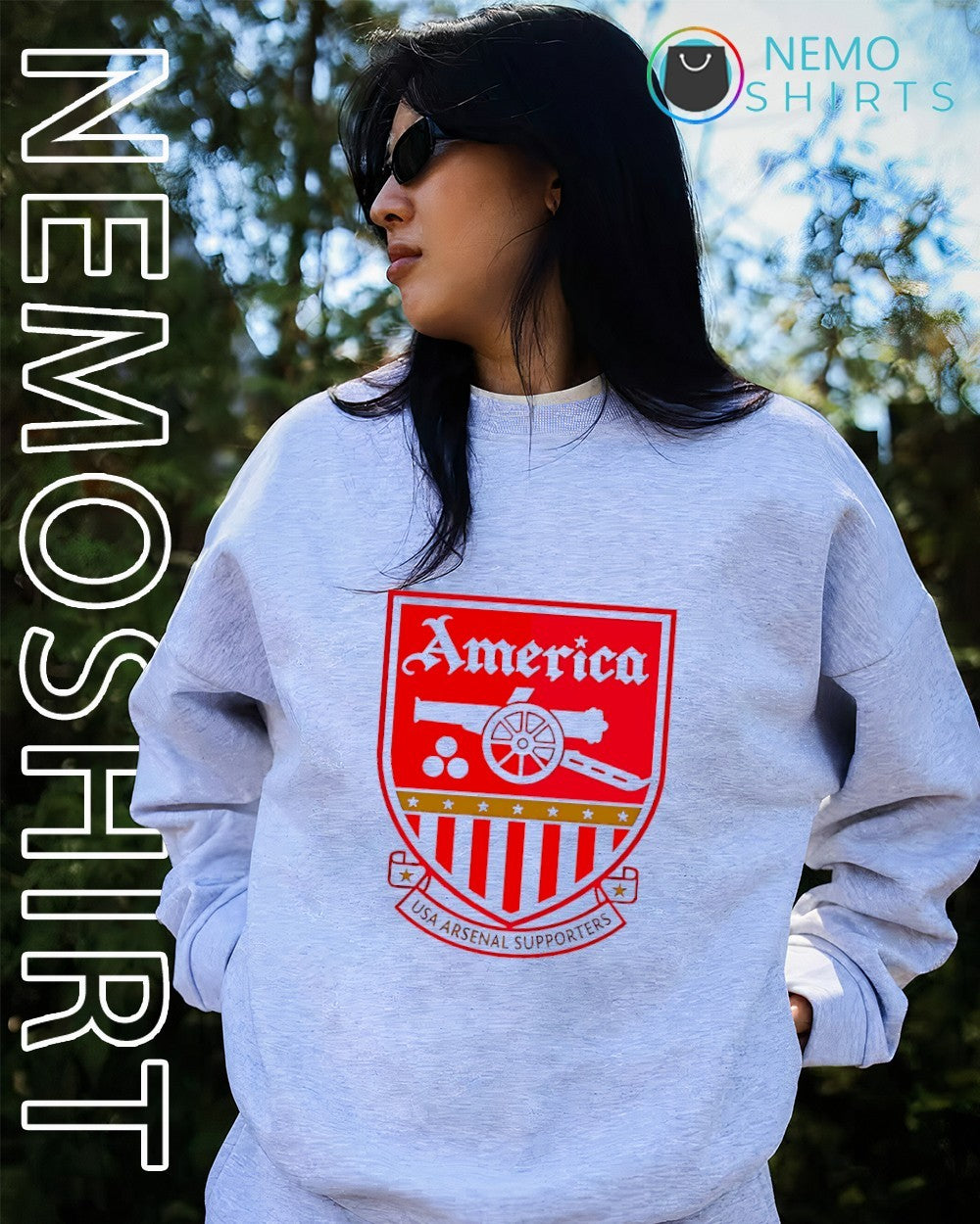 Arsenal FC America USA Arsenal Supporters logo shirt