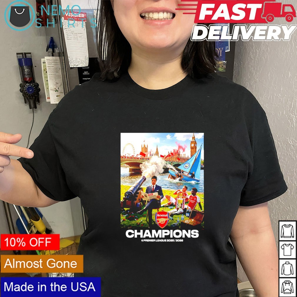 Arsenal FC Champions Premier League 2025-2026 winner shirt