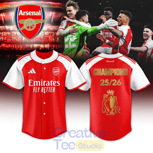 Arsenal Premier League Champions 25-26 “Dream Team” Baseball Jersey