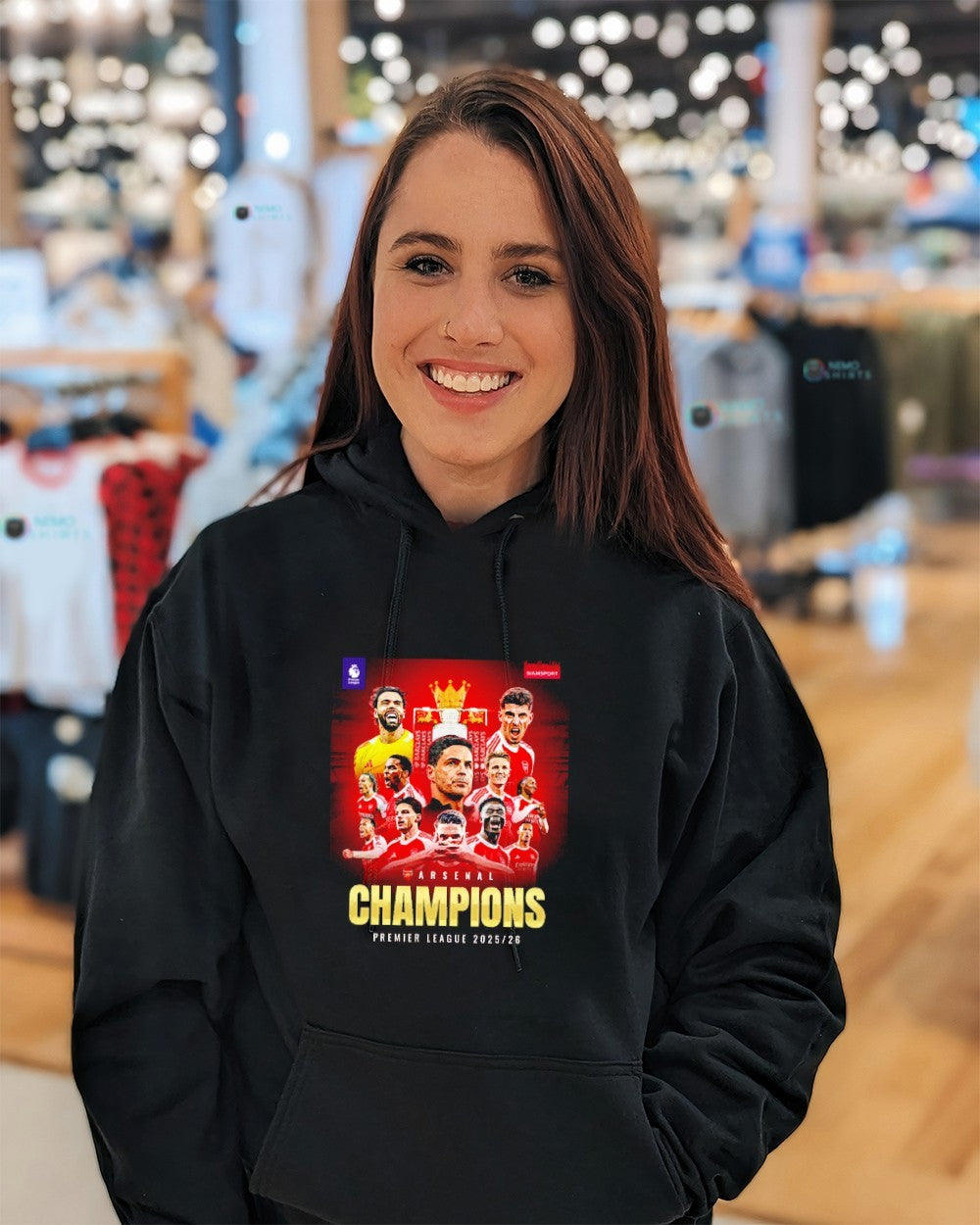 Arsenal champions Premier league 2026 coach and players graphic shirt