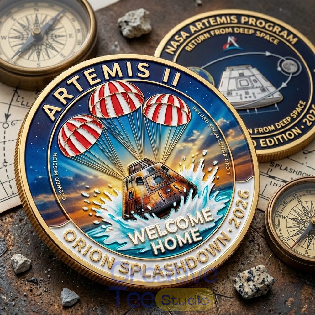 Artemis II Orion Splashdown 2026 Commemorative Mission Coin