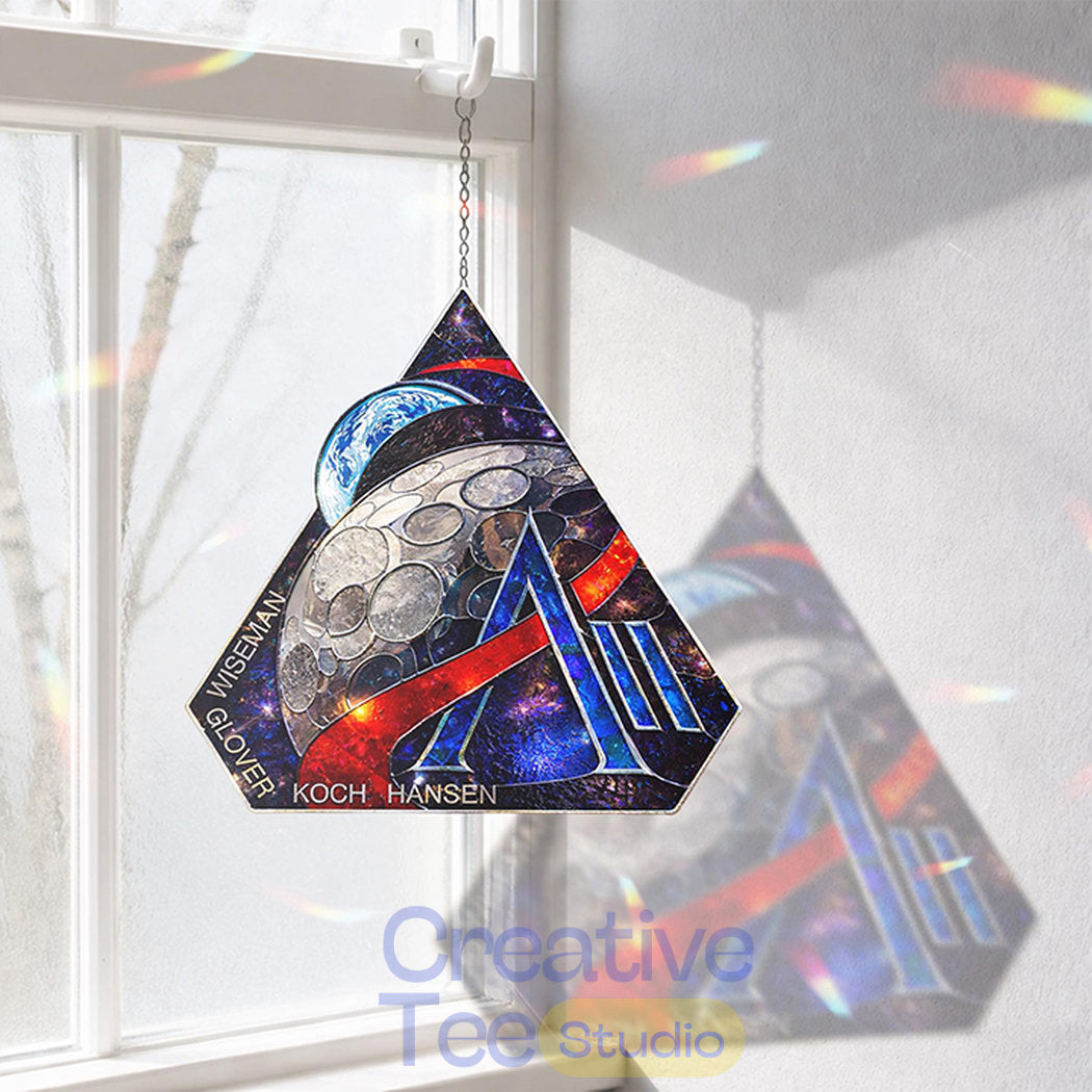 Artemis II Tribute Suncatcher Home Decor