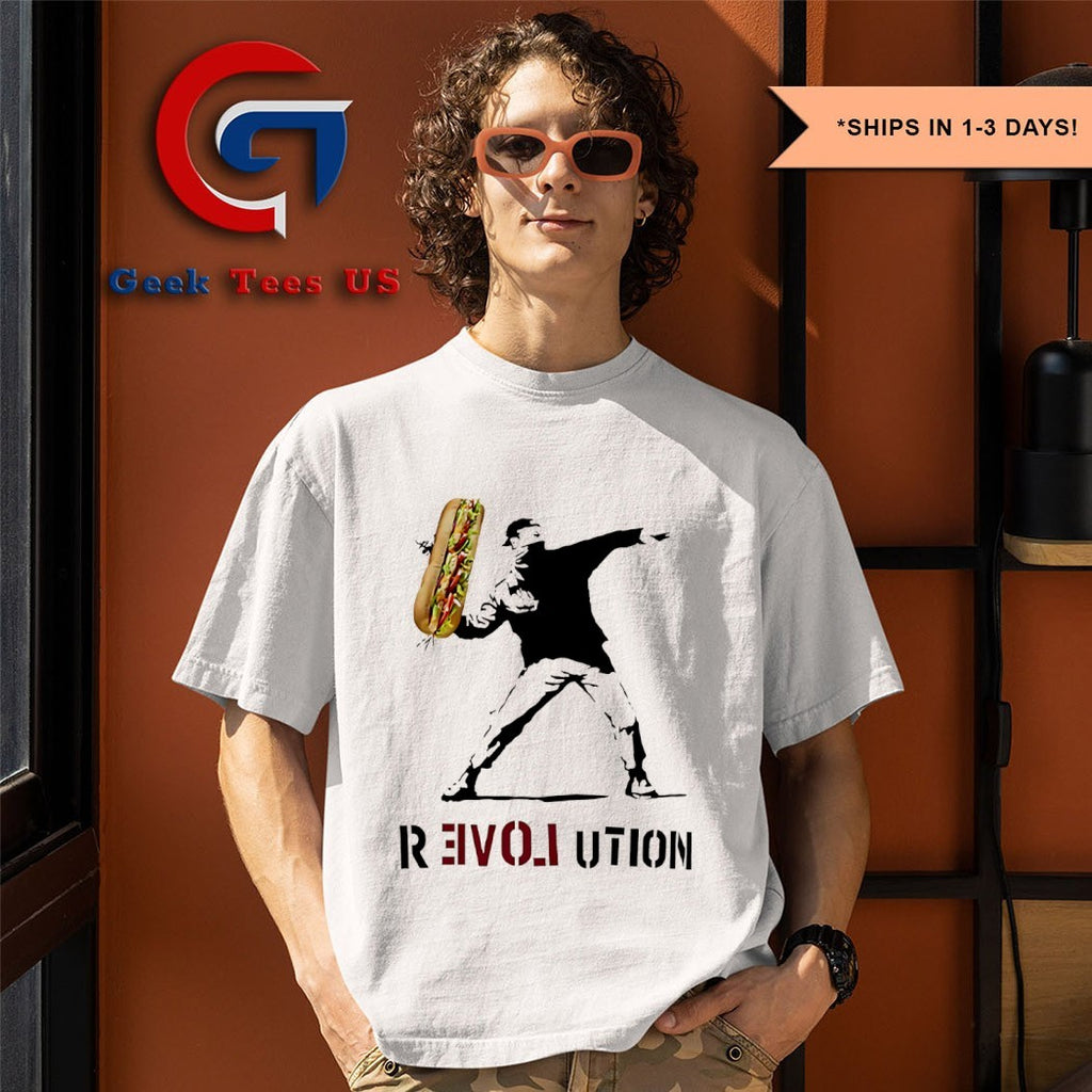 Assault with a Deli Weapon flower thrower parody shirt