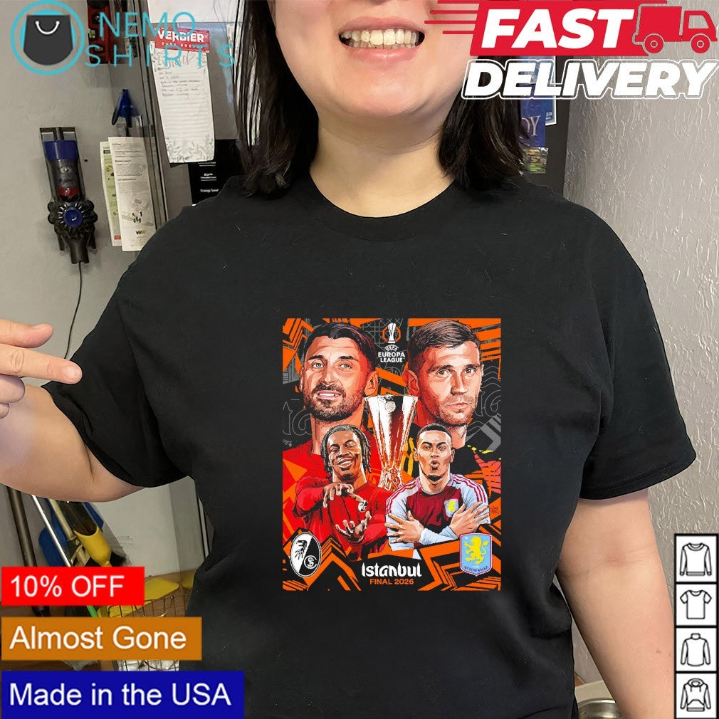 Aston Villa vs SC Freiburg UEFA Europa League Istanbul final 2026 player portraits shirt