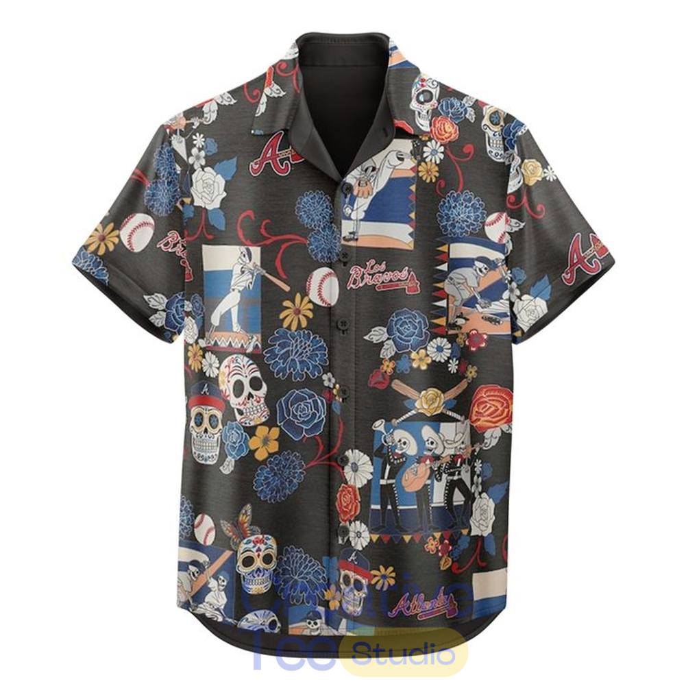 Atlanta Braves Día De Los Muertos 2026 Aloha Shirt