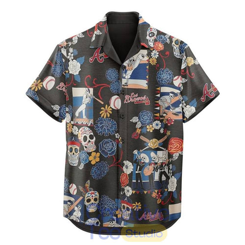Atlanta Braves Día De Los Muertos 2026 Aloha Shirt