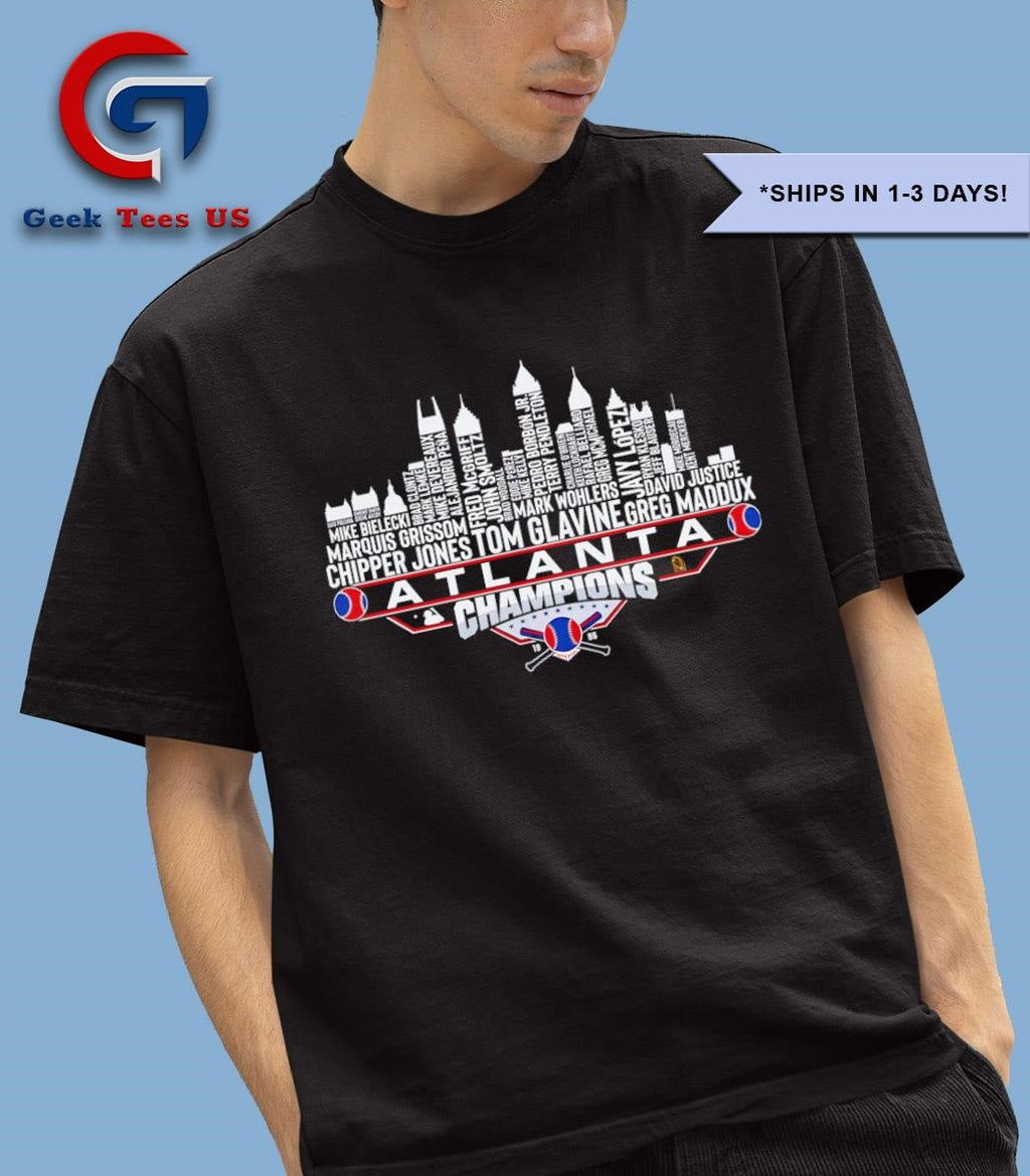 Atlanta Dream Team Baseball Champions 1995 players name skyline city shirt
