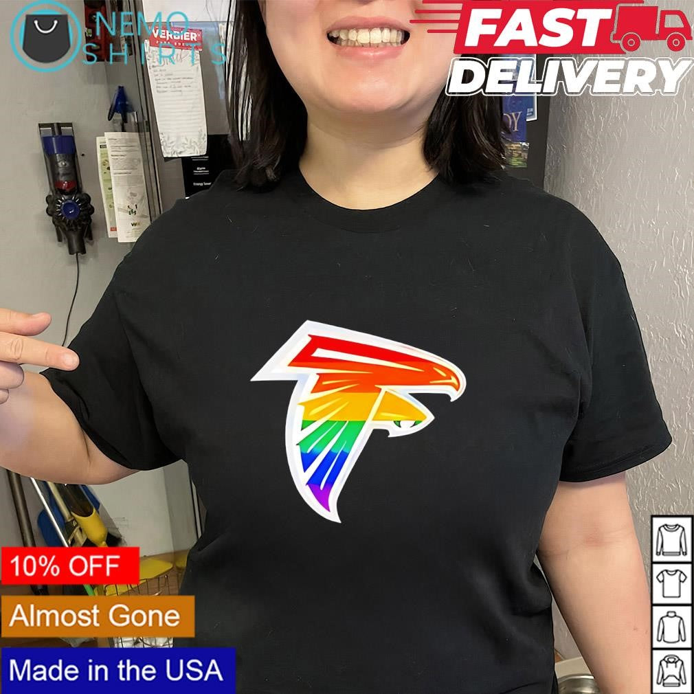 Atlanta Falcons Pride Rainbow LGBTQ inclusion logo shirt