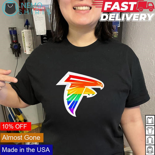 Atlanta Falcons Pride Rainbow LGBTQ inclusion logo shirt