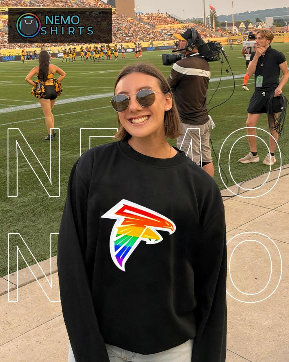 Atlanta Falcons Pride Rainbow LGBTQ inclusion logo shirt