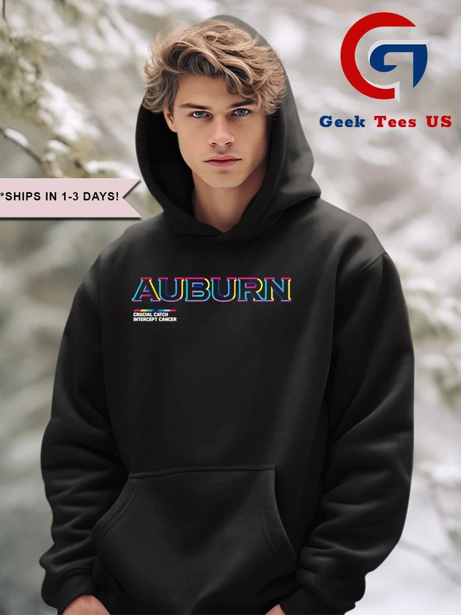Auburn Tigers Football 2025 Crucial Catch Intercept Cancer T-shirt
