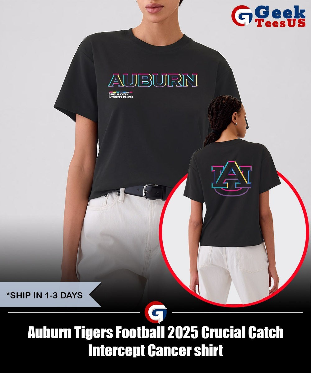 Auburn Tigers Football 2025 Crucial Catch Intercept Cancer shirt