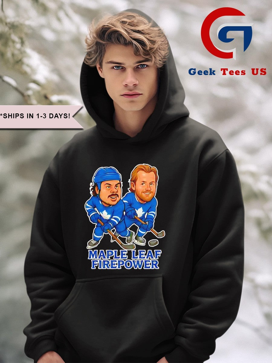Auston Matthews and William Nylander Maple Leaf Firepower Hockey caricatures shirt