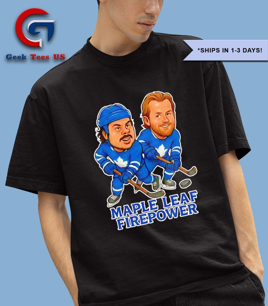 Auston Matthews and William Nylander Maple Leaf Firepower Hockey caricatures shirt