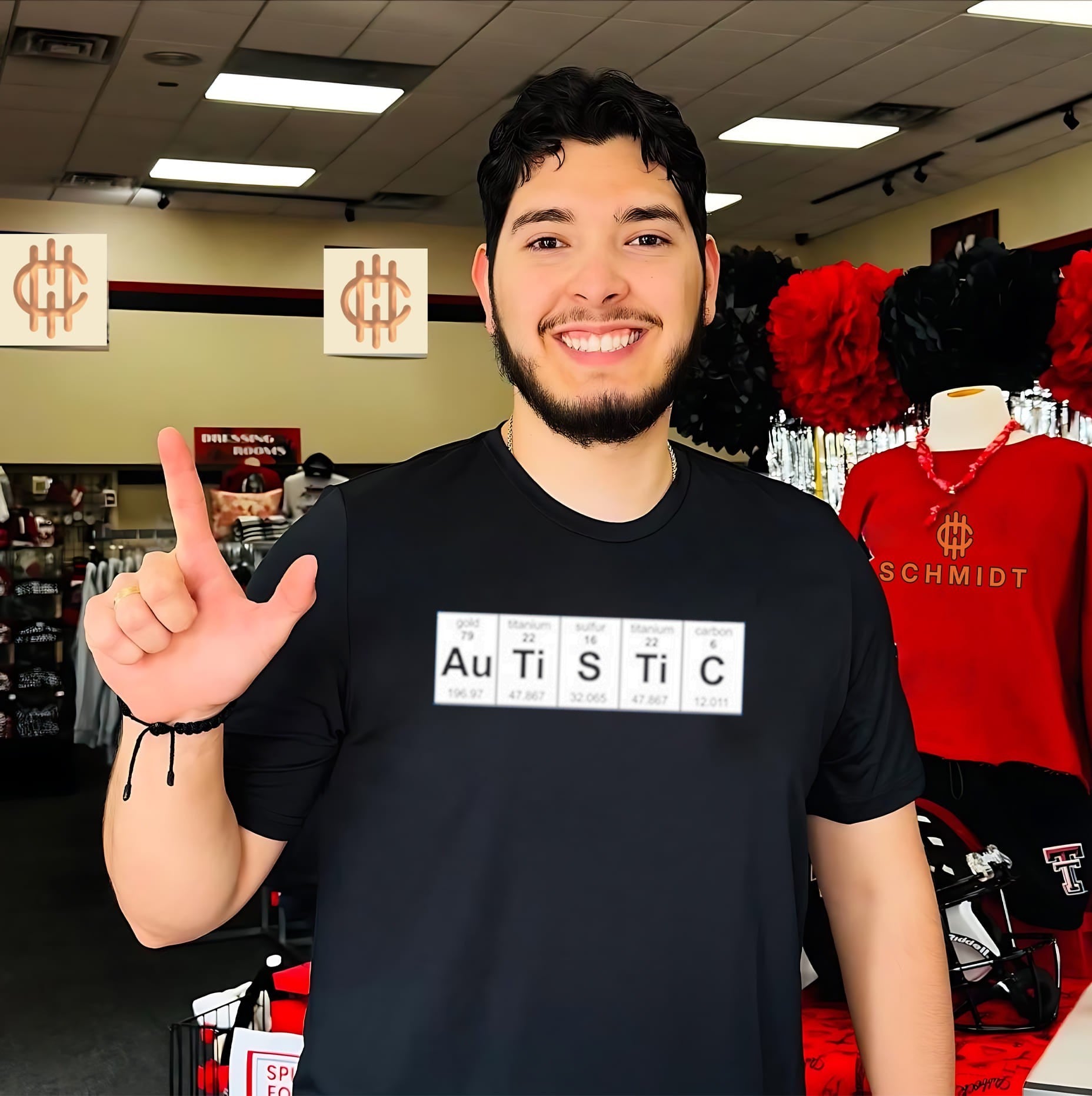 Autistic Periodic Table Gold Titanium Sulfur Carbon shirt