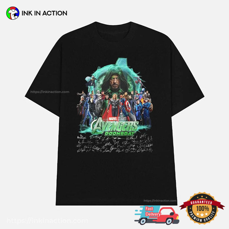 Avengers Doomsday Characters Signatures Shirt