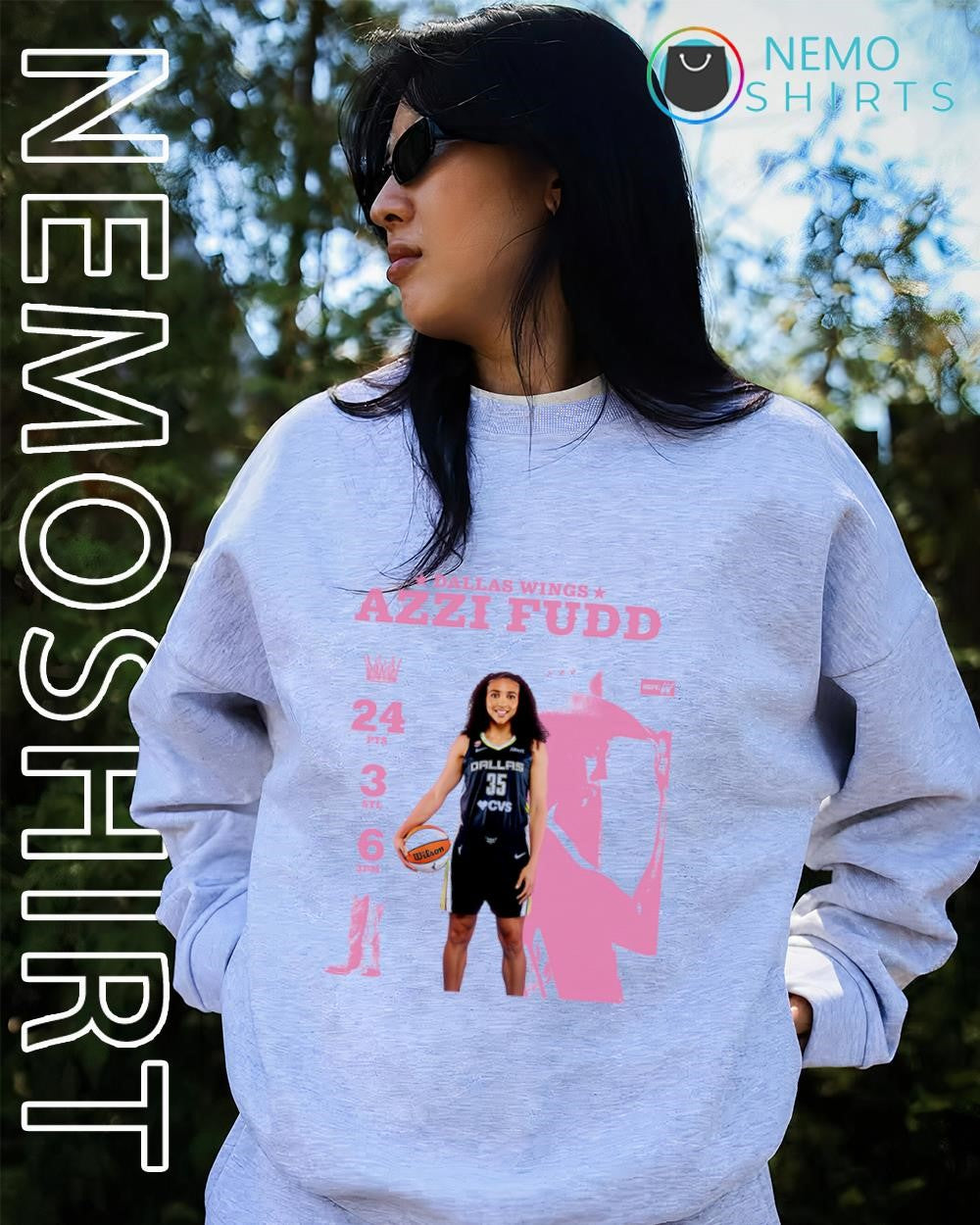 Azzi Fudd Dallas Wings No. 1 overall pick shirt