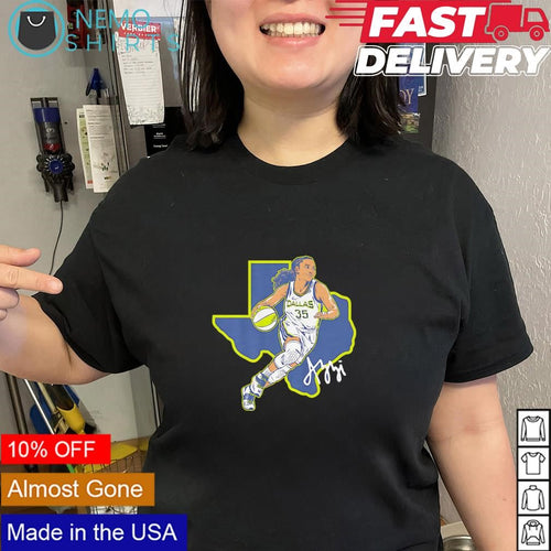 Azzi Fudd Dallas state star signature shirt