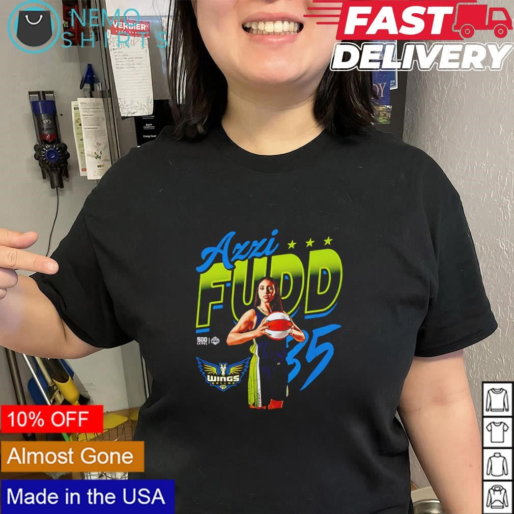Azzi Fudd no 35 Dallas Wings basketball player pose shirt
