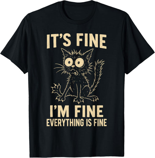 Funny Cat Graphic Tee Men Women Kids Weird Crazy Meme Cat T-Shirt