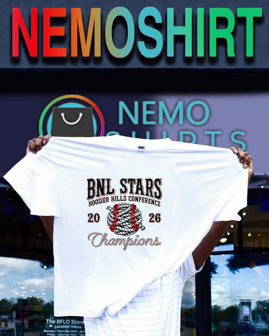 BNL Stars 2026 Hoosier Hills Conference Champions shirt