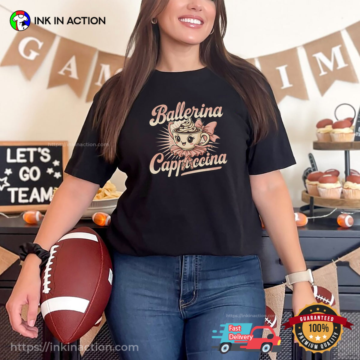 Ballerina Cappuccina Lovely Coffee Dance T-shirt