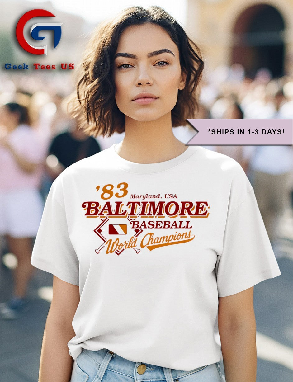 Baltimore Orioles baseball World Champions ’83 shirt
