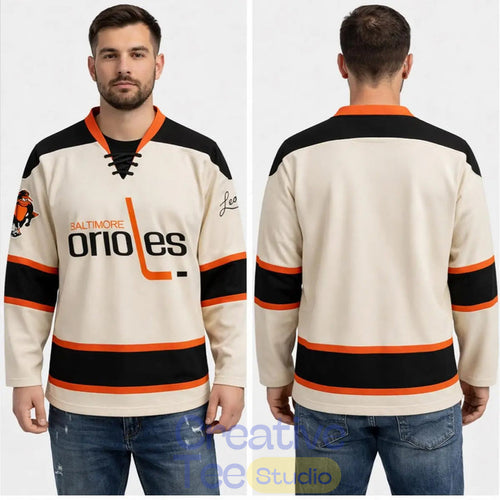 Baltimore Orioles x Ledo Pizza Big Game Party Hockey Jersey