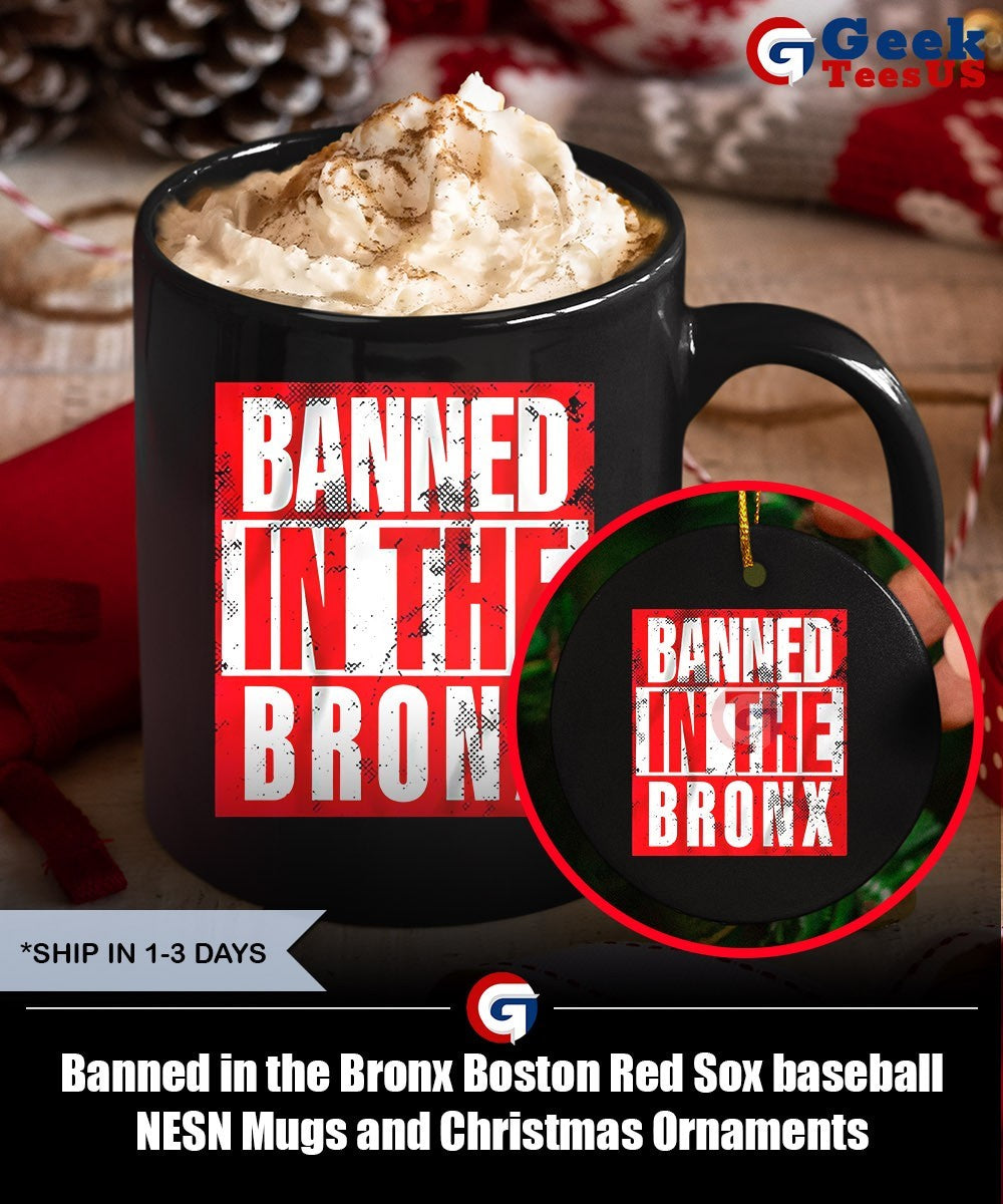 Banned in the Bronx Boston Red Sox baseball NESN shirt