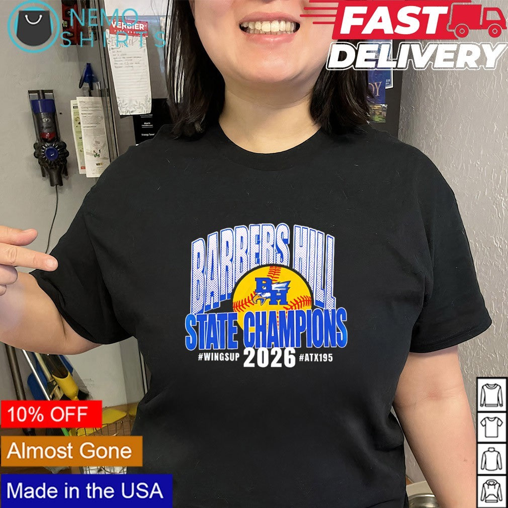 Barbers Hill High School 2026 softball state champions logo shirt
