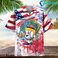 Baseball Beer Happy 4th of July Hawaiian Shirt