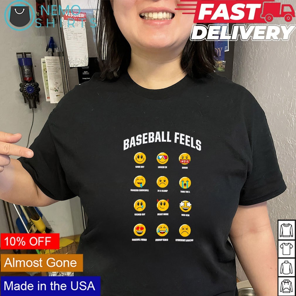 Baseball Feels icons graphic shirt