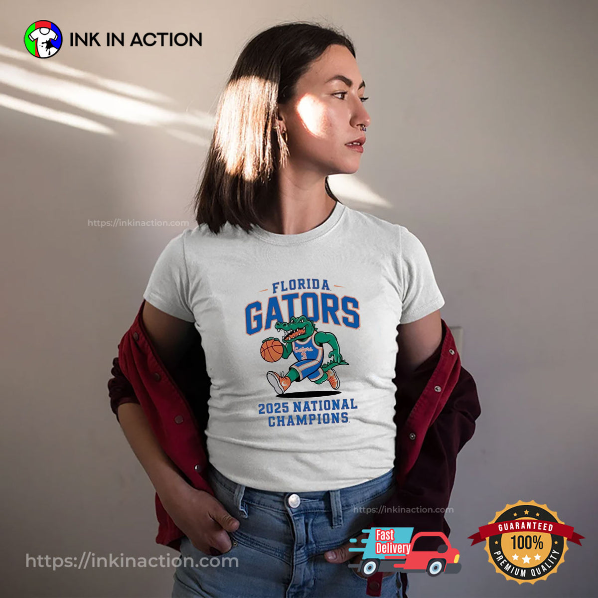 Basketball Floridas Gator 2025 National Champions Mascot T-shirt