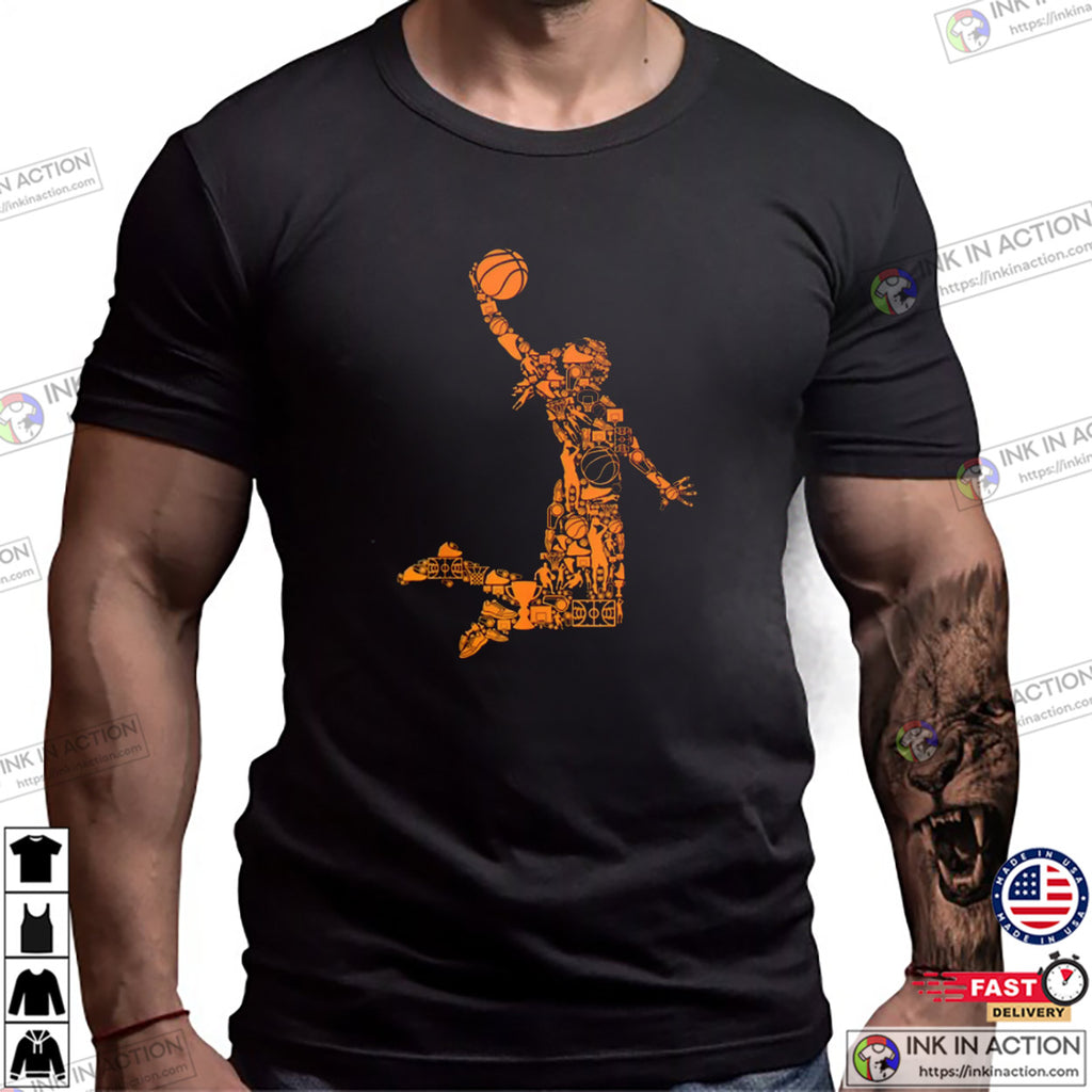 Basketball Girl Dunk Shot Doodle Shirt