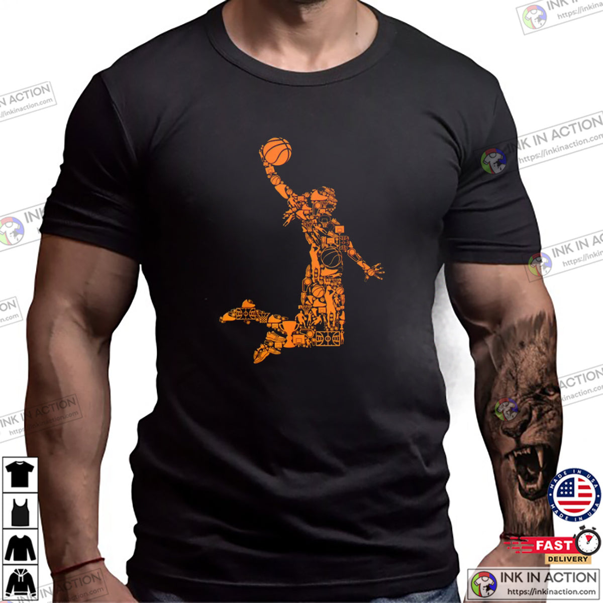 Basketball Girl Dunk Shot Doodle Shirt