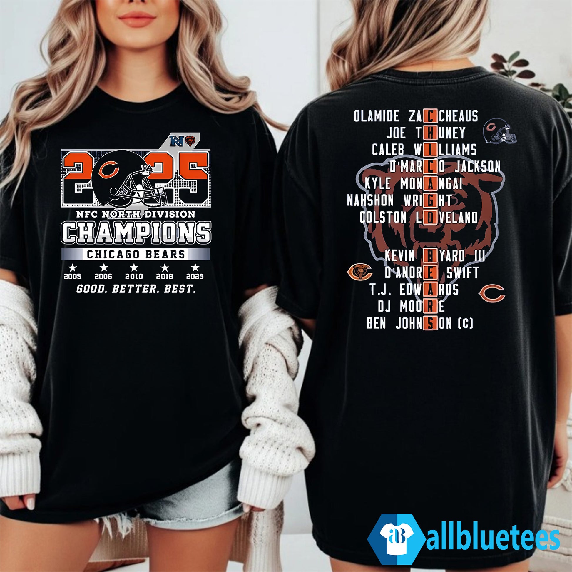 Bears 2025 NFC North Division Champions Good Better Best Shirt