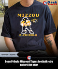 Beau Pribula Missouri Tigers football retro baller 8 bit shirt