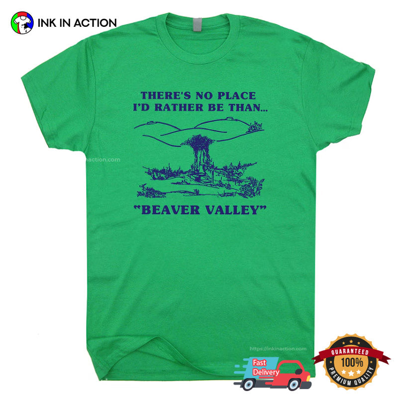Beaver Valley Funny Adult Meme Graphic T-shirt
