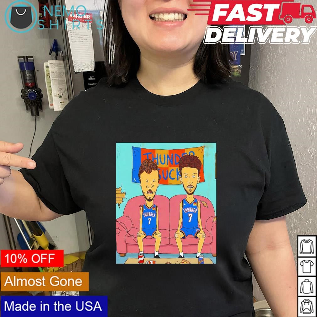 Beavis and Butt-Head Oklahoma City Thunder number 7 jerseys shirt