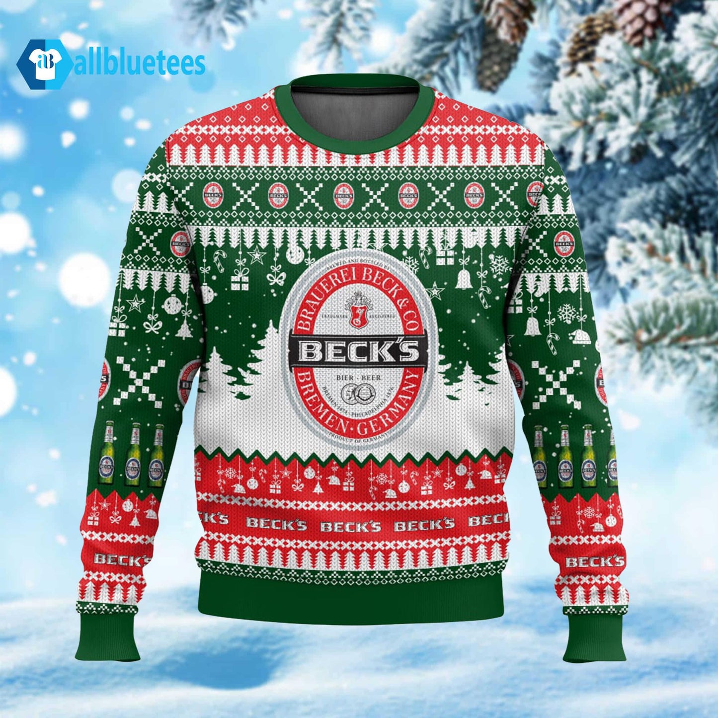 Beck’s German Beer Ugly Christmas Sweater