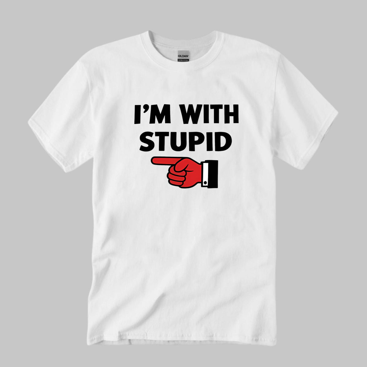 Beer Hat Foam Finger I’m With Stupid Shirt