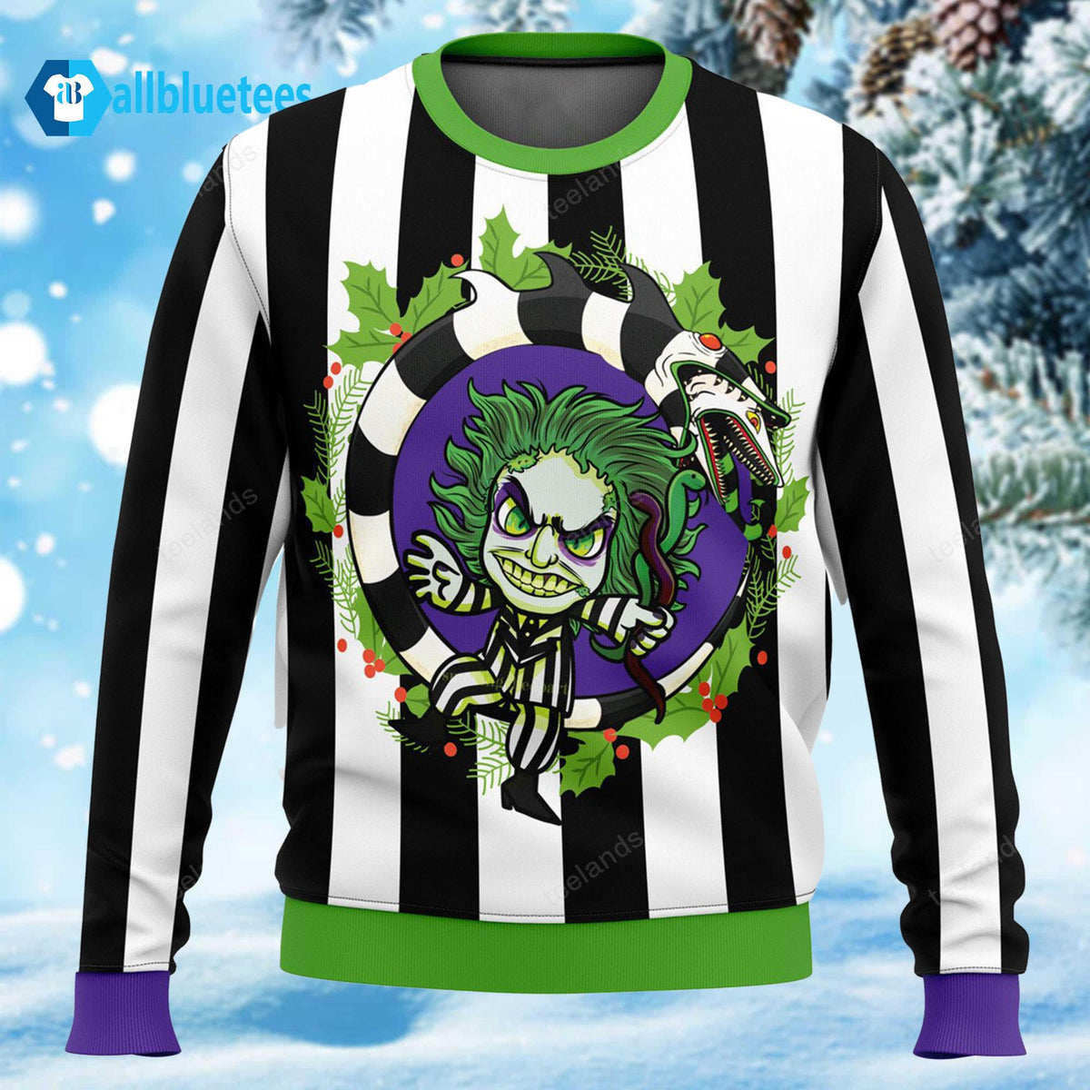 Beetle Juice Christmas Sweater