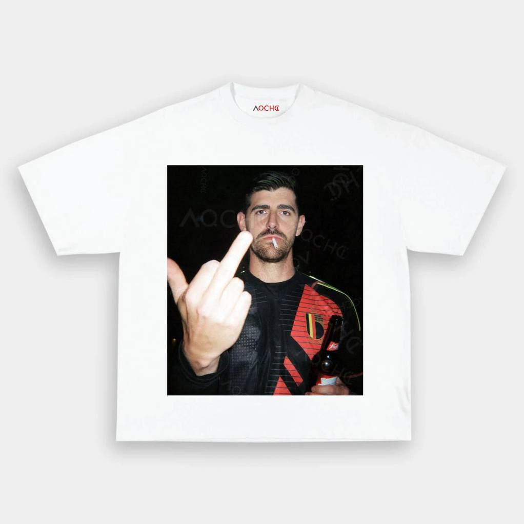 Belgium Football Team Thibaut Courtois Middle Finger Drunk Shirt