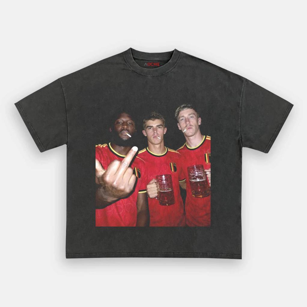 Belgium Football Team Trio Cigarettes and Glory Shirt